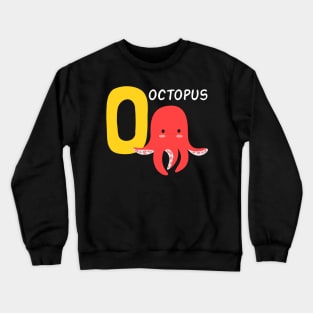 octopus funny alphabet Crewneck Sweatshirt